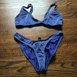 TRIANGL SPARKLY NAVY BIKINI